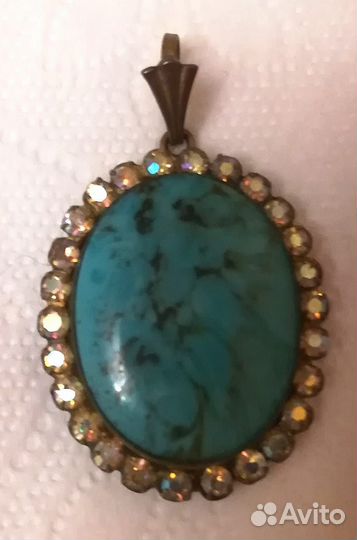 Подвеска СССР с натуральной бирюзой
