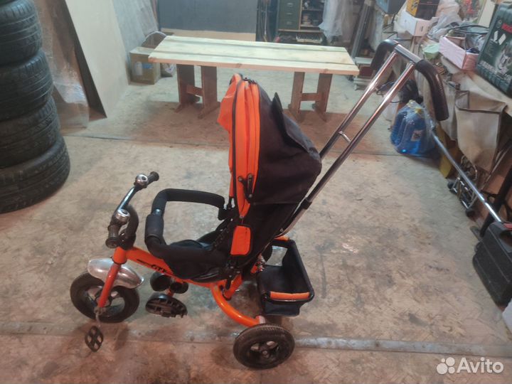 Велосипед коляска с ручкой