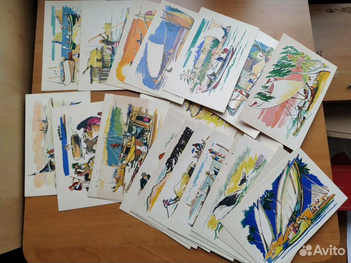 Павлинов Лодки народов мира набор открыток