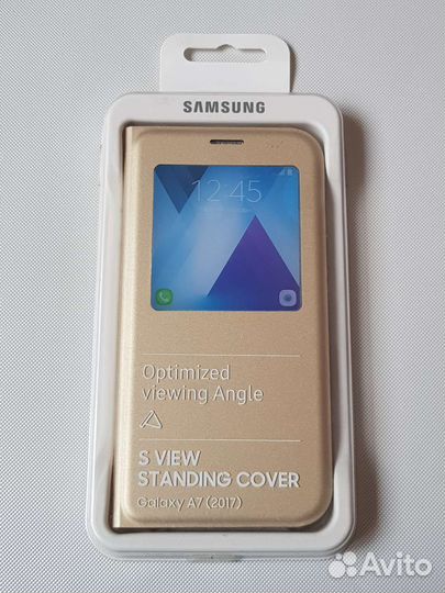 Чехол S View Standing на Samsung A7(2017) оригинал