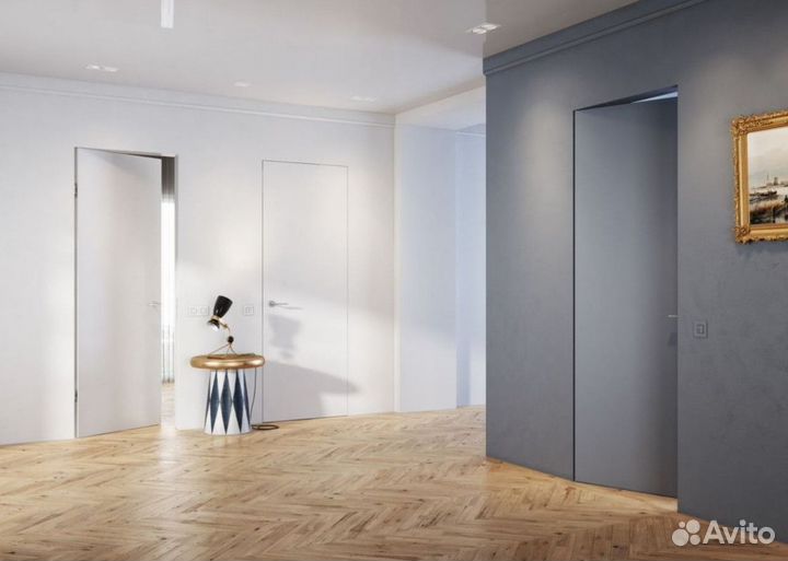 Скрытые двери под отделку