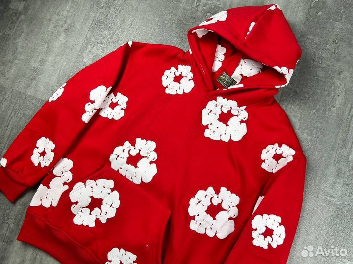 Худи Denim Tears красная в наличии