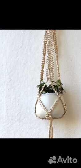 Кашпо подвесное макраме