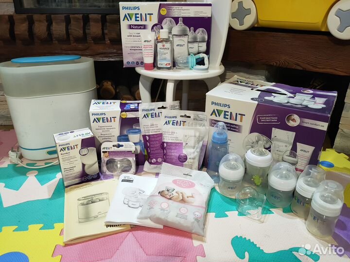 Молокоотсос avent электрический + стерилизатор