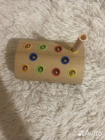 Развивающие деревянные игрушки.(Червячки)