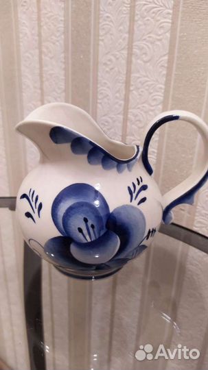 Молочник фарфор Гжель