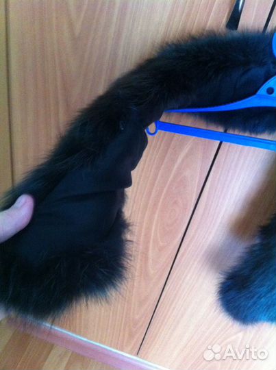 Меховой воротник песец (съемный)