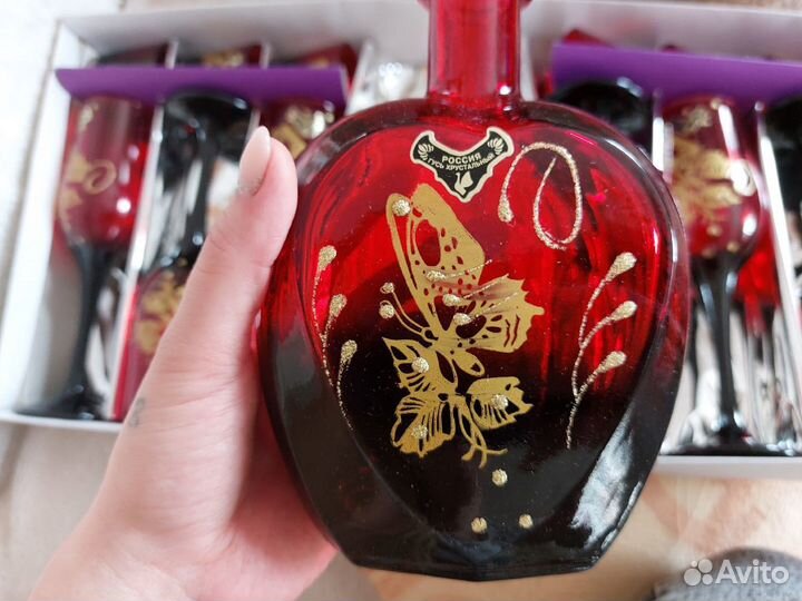 Набор гусь хрустальный