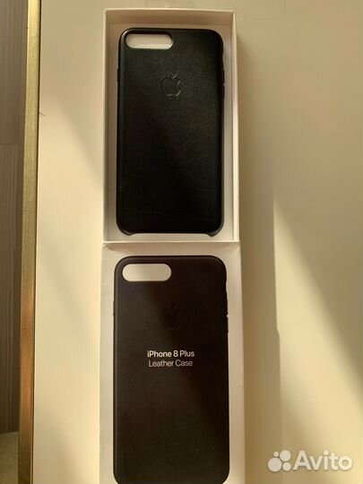 Оригинальный кожаный чехол на iPhone 8+