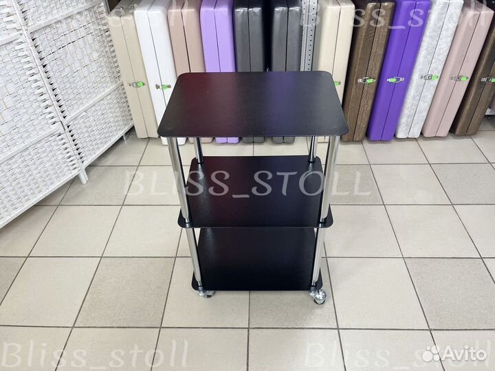 Этажерка на колесиках, стальная