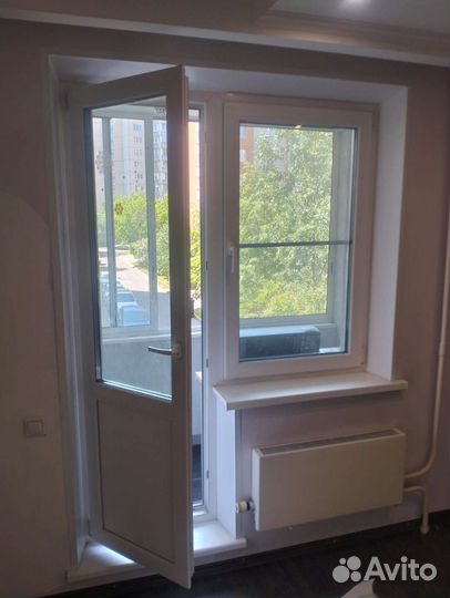 Дверь пластиковая пвх балконная бу