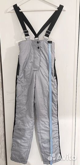 Детские зимние штаны теплые на подтяжках