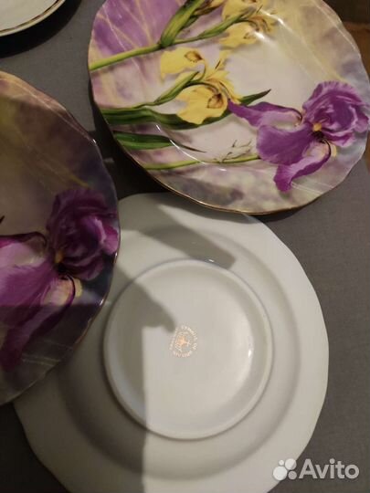 Тарелки СССР сервировочные гранёные стаканы