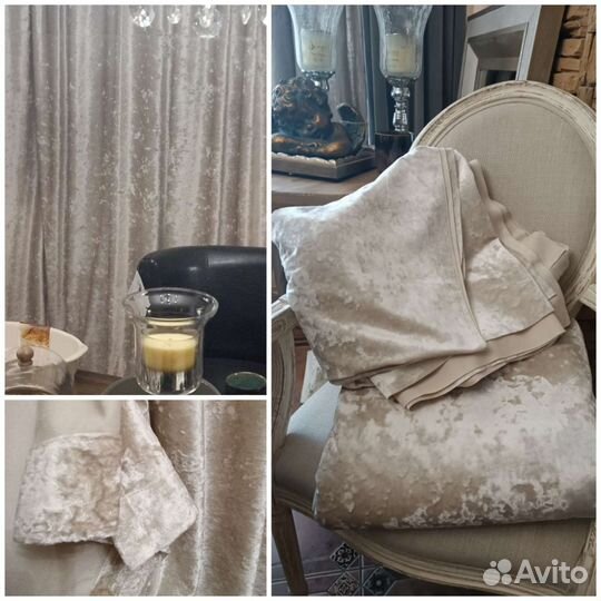 Шторы ткань премиум-бархат отрез квадрат 320-320см