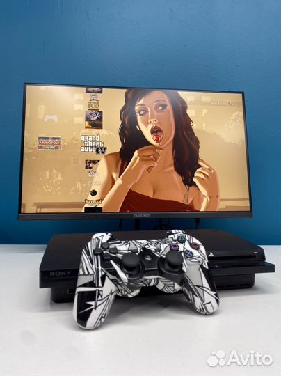 Игровая приставка ps3 slim 500гб Прошитая 900+ игр