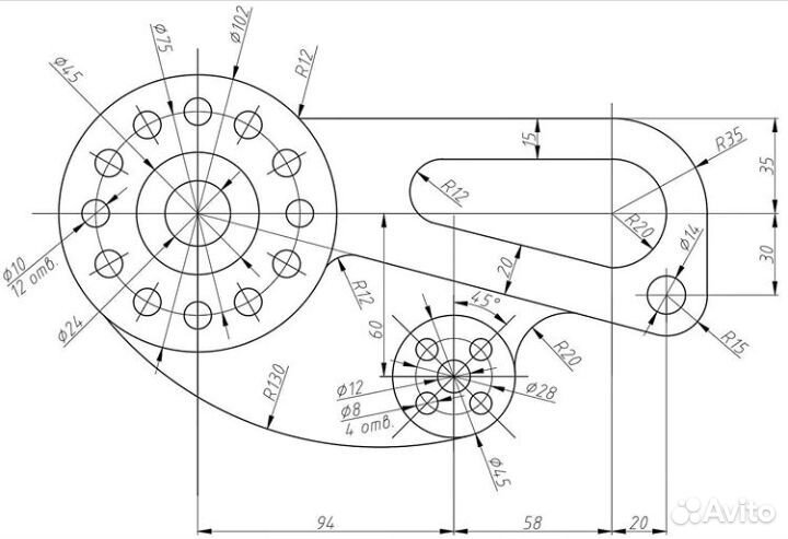 Чертеж Автокад