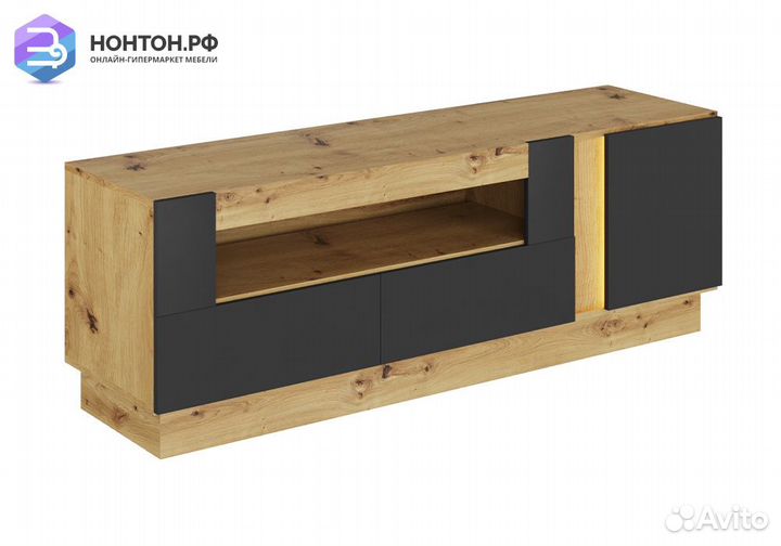 Тумба под тв modo артизан / черный матовый