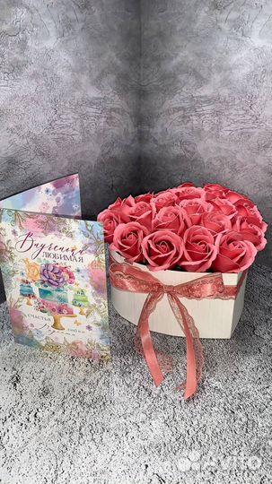 Букет из мыльных цветов в кашпо