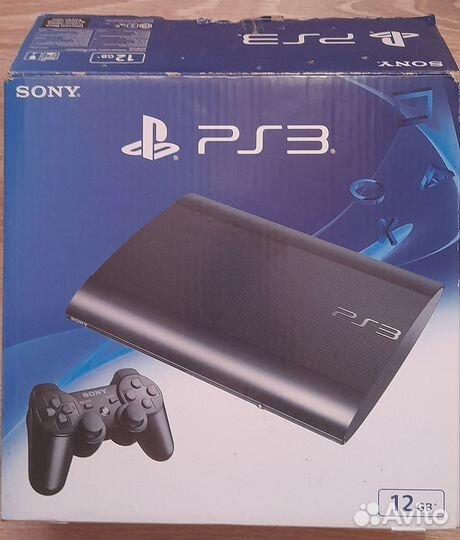 PS3 Super Slim + 2 геймпада + 9 игр + hdmi