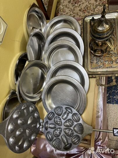 Орешница, тарелки нержавейка, набор кувшин+поднос