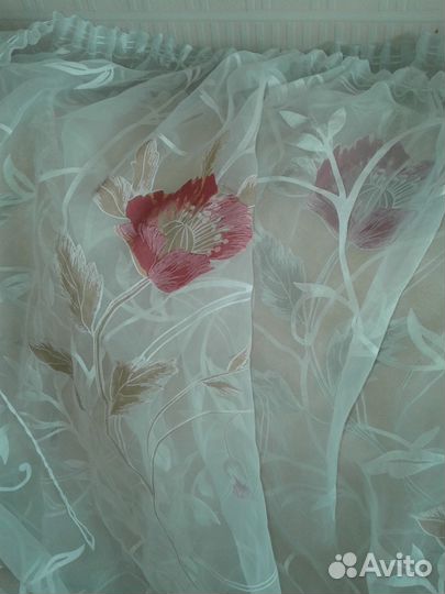 Шторы,тюль,ОАЭ, Турция,Ламбрикен 2 шт. (новая)