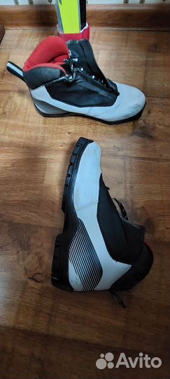 Лыжи беговые+ботинки+палки б/у
