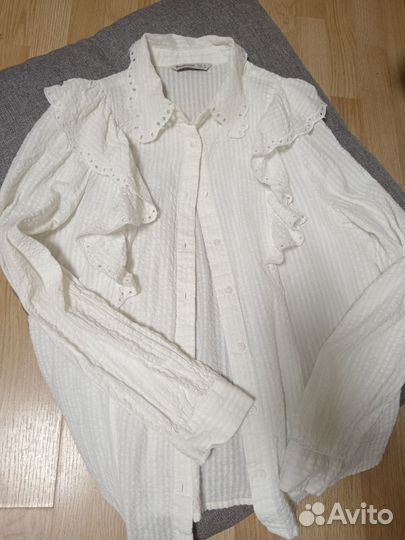 Блузка белая хлопок 44-46