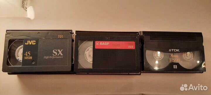 Видеокассета VHS Compact и HI8 mm