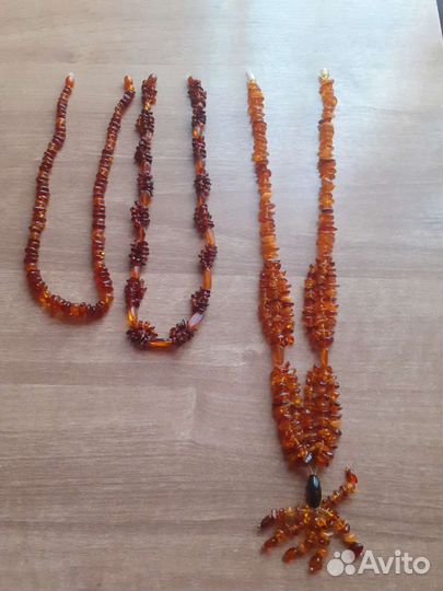 Янтарь бусы