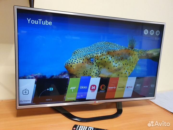 Телевизор lg 43 Wi-Fi, Bluetooth, SMART TV