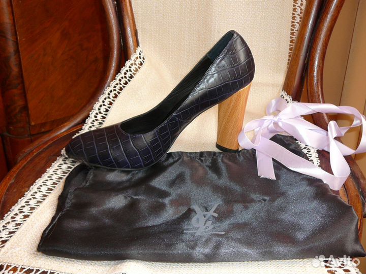 Туфли YSL из натуральной кожи