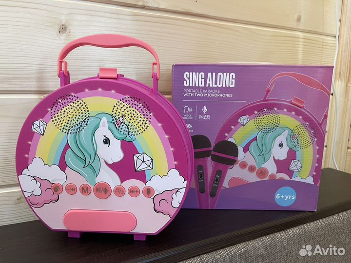 Караоке колонка+2 микрофона