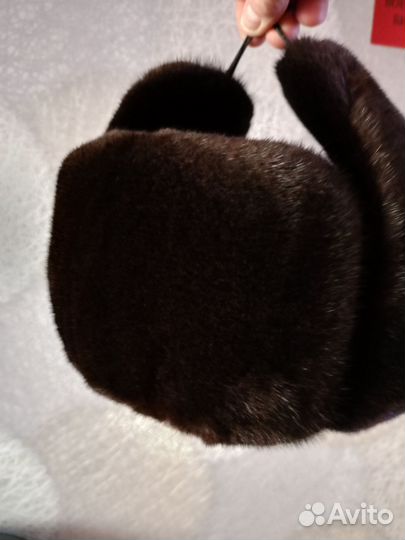 Норковая шапка мужская ушанка