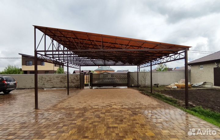 Навесы для автомобиля под ключ