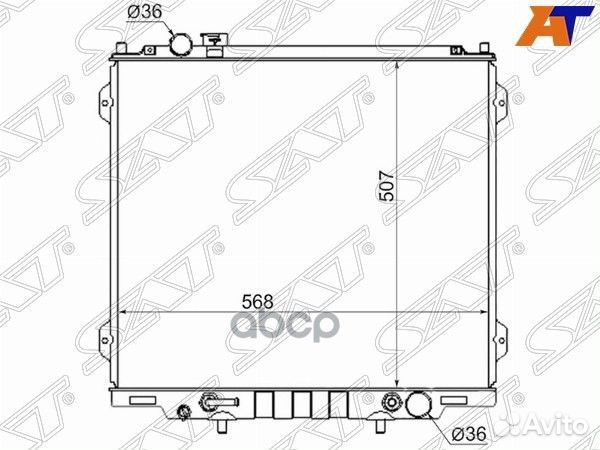 Радиатор Hyundai Terracan 01-07 HY0012-2.5 Sat