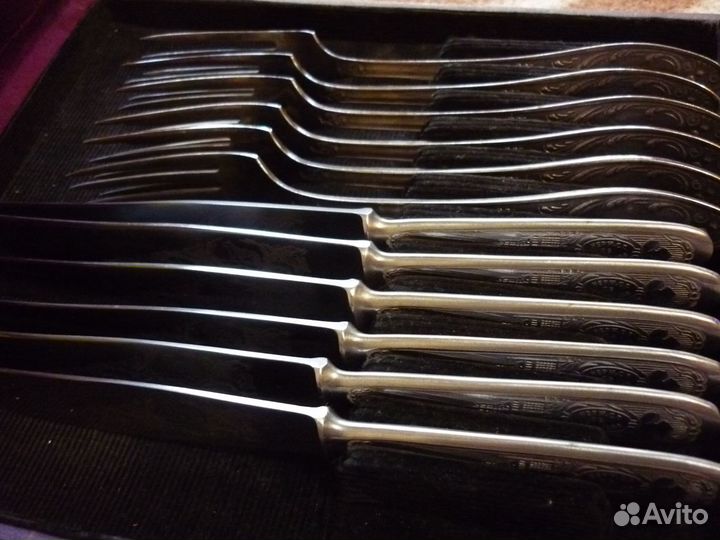 Ножи Павлово, столовые, с тигром, Сливочник