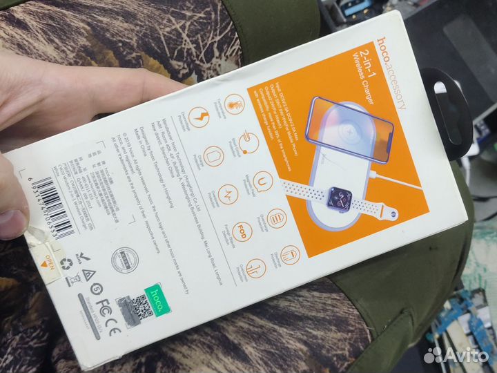 Беспроводная зарядка 2в1 для apple Watch и iPhone