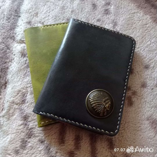 Обложка на паспорт. Натуральная кожа ручной работы