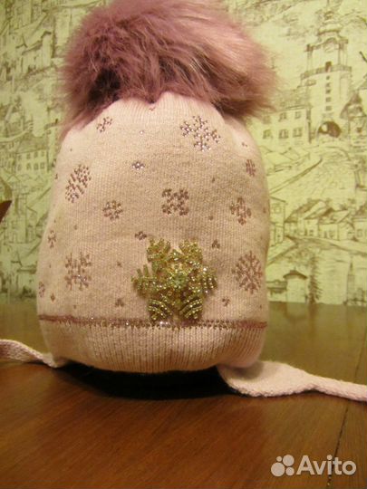 Шапка с шарфиком зима