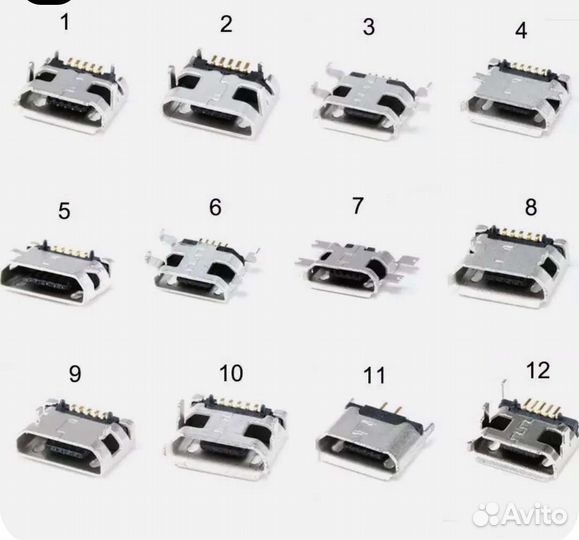 Разъёмы USB в ассортименте