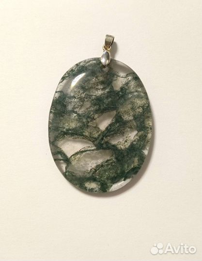 Кулон моховой агат