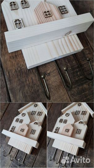 Заготовка для ключницы Деревянные домики