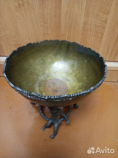 Ваза фруктовница латунь бронза 