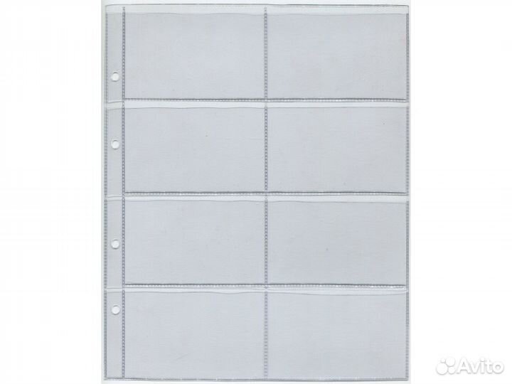 Листы к альбомам для купюр, визиток