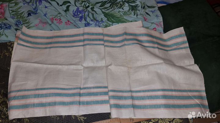 Рушник, ткань для полотенец льняная жаккард СССР