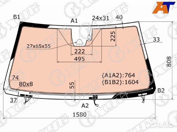 Стекло лобовое lexus LX570