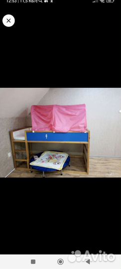 Детская кровать IKEA с матрасом