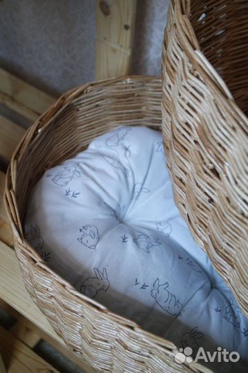Плетеная люлька колыбель для куклы реборна