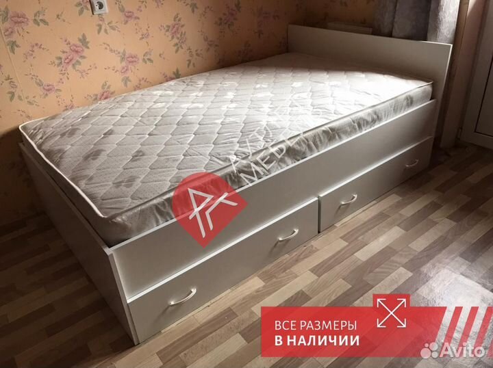 Кровать 120х200 с ящиками