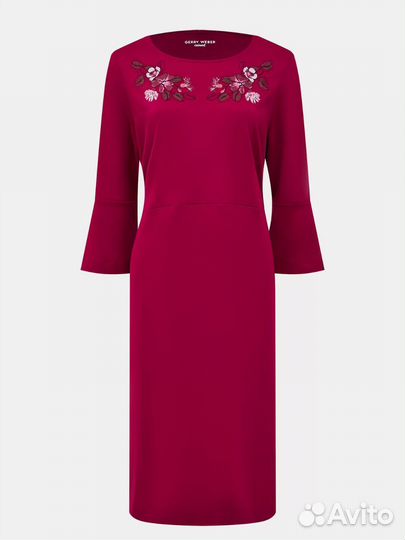 Платье миди бордовое Gerry weber casual 42-44 р